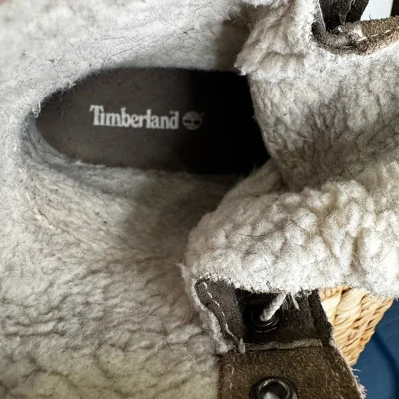 Timberland Women’s Sz 8.5  Teddy Fleece Fold-Down Waterproof Outdoor Boot  Snow - Picture 14 of 16